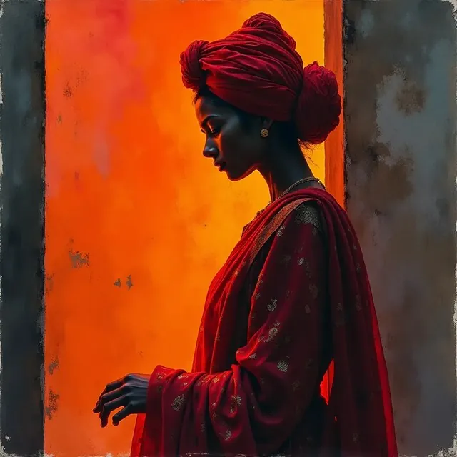 Red Turbaned Rajasthan Night